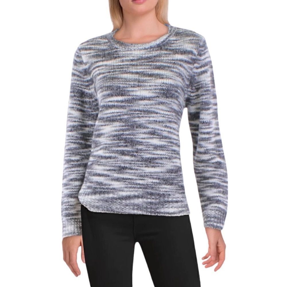 Eileen Fisher Wool Silk Blend Long Sleeve Chunky Pullover Sweater Relaxed Fit S